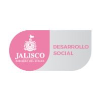 Logotipo del estado de Jalisco junto con la leyenda de la Secretaría de Desarrollo e Integración Social.